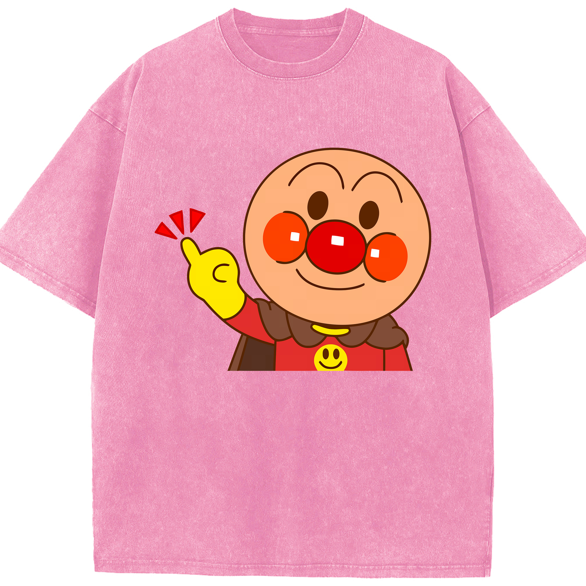 （画像用） アンパンマン Anpanman 綿100% ヴィンテージ風 半袖Tシャツ（フロントプリント）